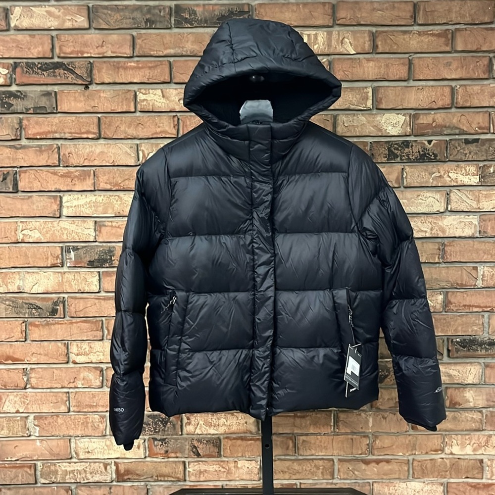 NWT Eddie Bauer extra large Stratuslite Down Faux Shearling Lined Hoodie Jacket